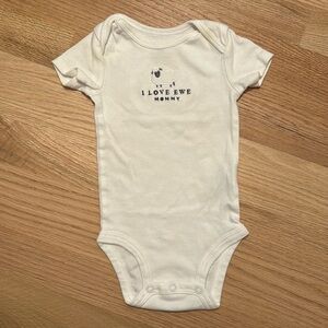 5/$10 Carter’s Short Sleeve Onesie - Lamb Theme - Size 6 Mo